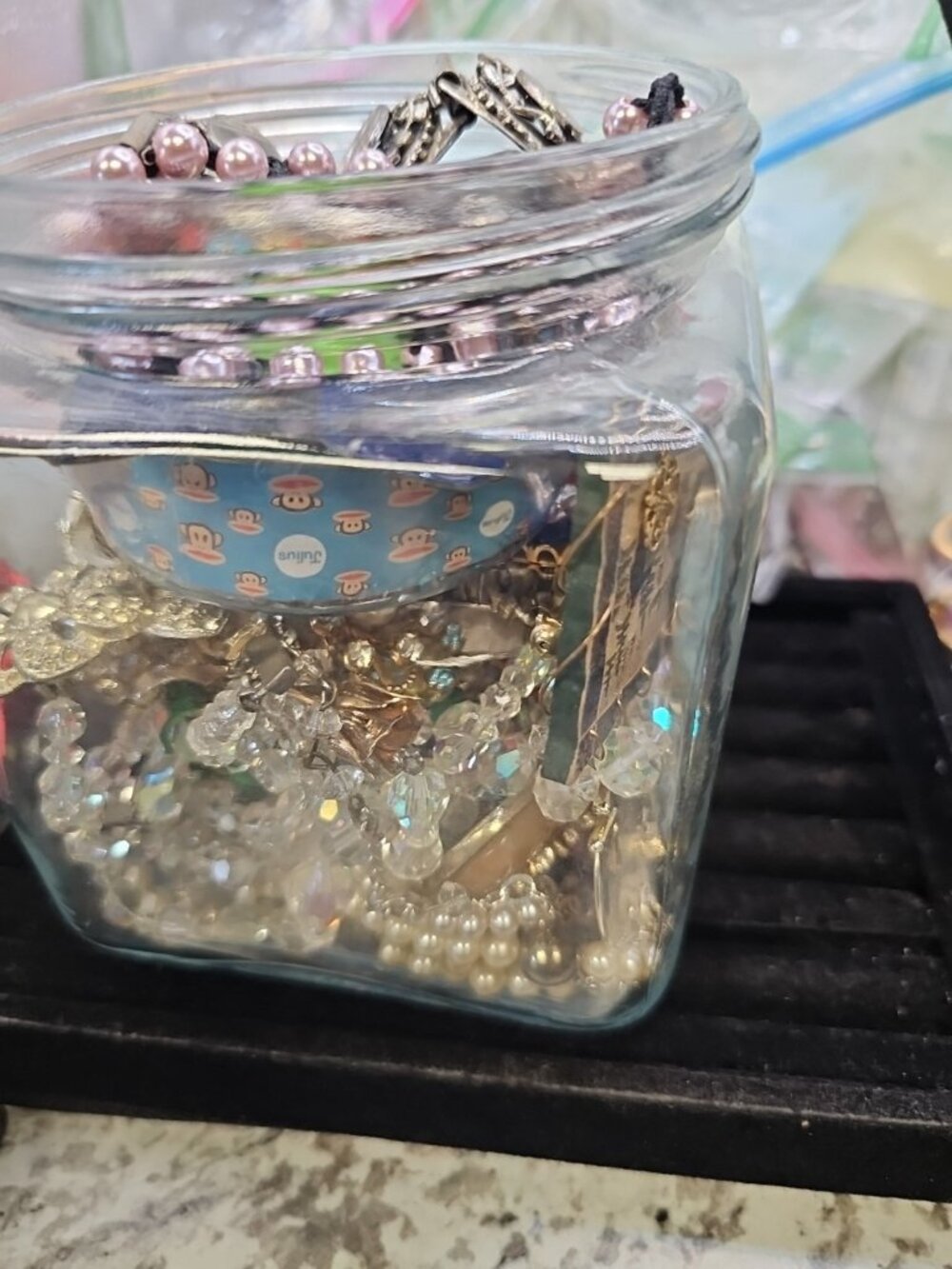 Mystery craft jar & repurposing ON3.31 Oz  Multi-Toned
